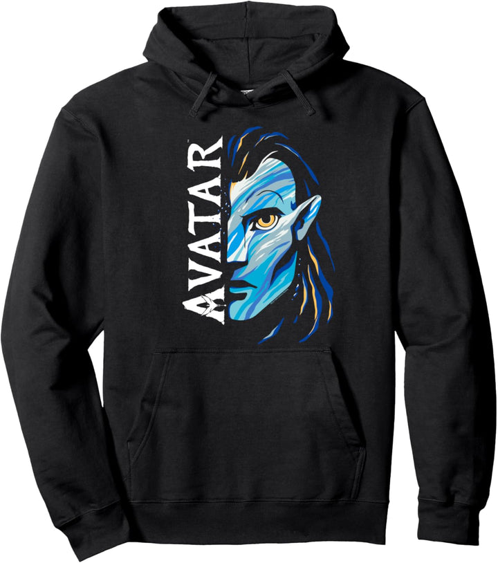 Avatar: The Way of Water Jake Sully Split Avatar Face Pullover Hoodie