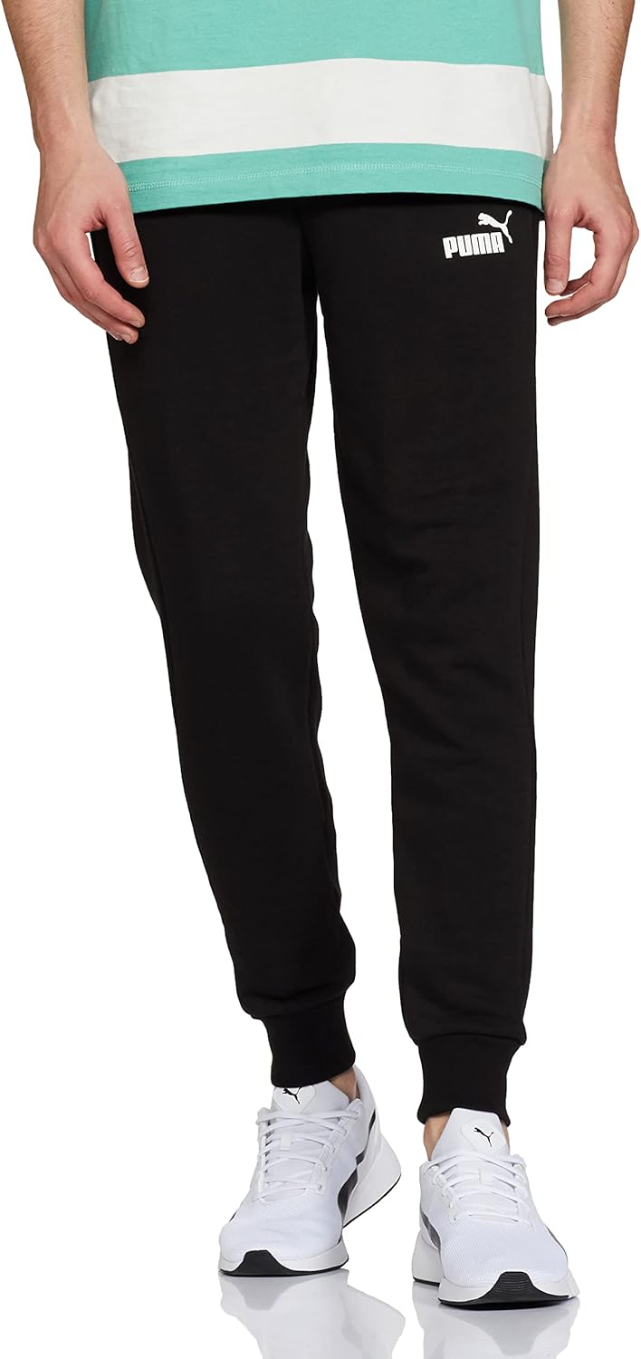 PUMA Herren Pants ESS Logo Pants Tr Cl Puma Black S Jogginghose, Puma Black S Jogginghose