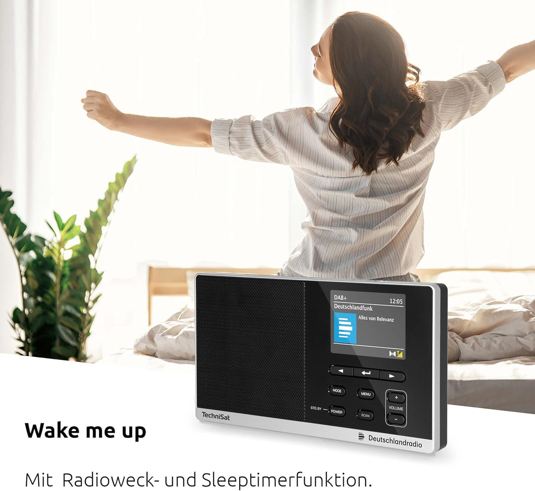 TechniSat DIGITRADIO 215 Deutschlandradio Edition - portables DAB Radio (DAB+, UKW, Farbdisplay, sec