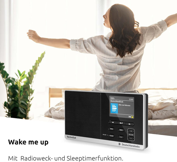 TechniSat DIGITRADIO 215 Deutschlandradio Edition - portables DAB Radio (DAB+, UKW, Farbdisplay, sec