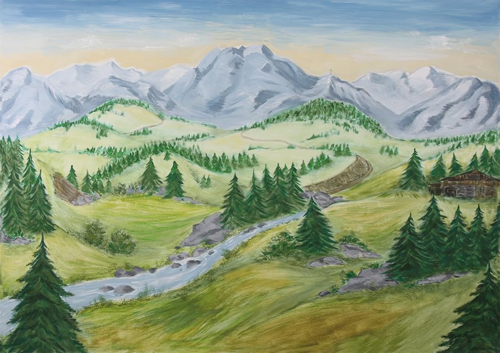 FADEDA Hintergrund Tanne/Höhe:70 cm/handbemalt/detailgetreue Krippen Figuren - Weihnachten Tisch Dek