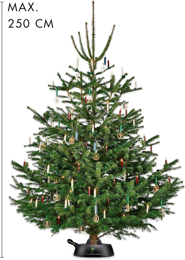 Krinner Recycling Weihnachtsbaum Christbaumständer Green Line S Schwarz 34cm inkl. Fusspedal- und Ei