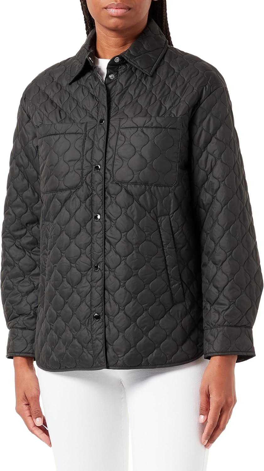 Geox Damen W Asheely Jacket 52 Schwarz, 52 Schwarz