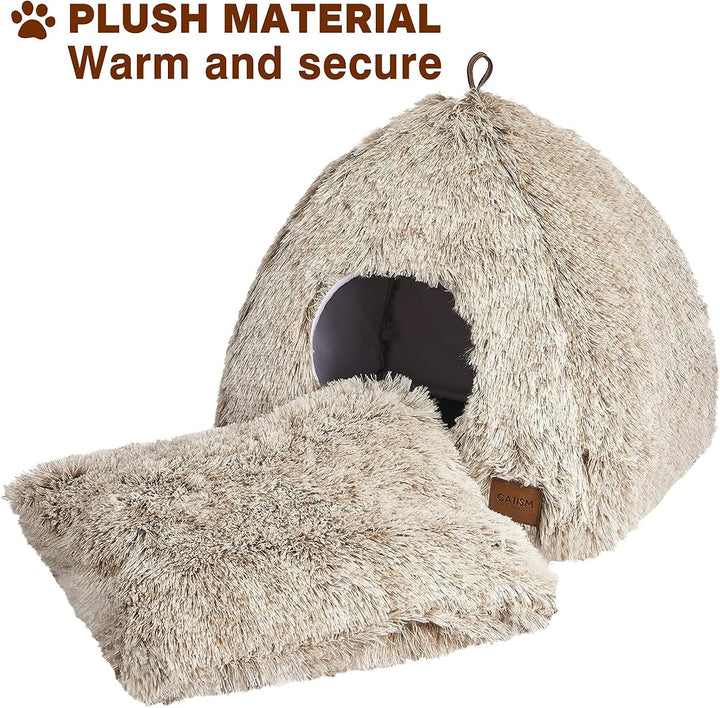Katzenhöhle Katzenbett Katzenhaus Kuschelhöhle 40x40cm CATISM faltbar waschbar bequemer Katzenschlaf