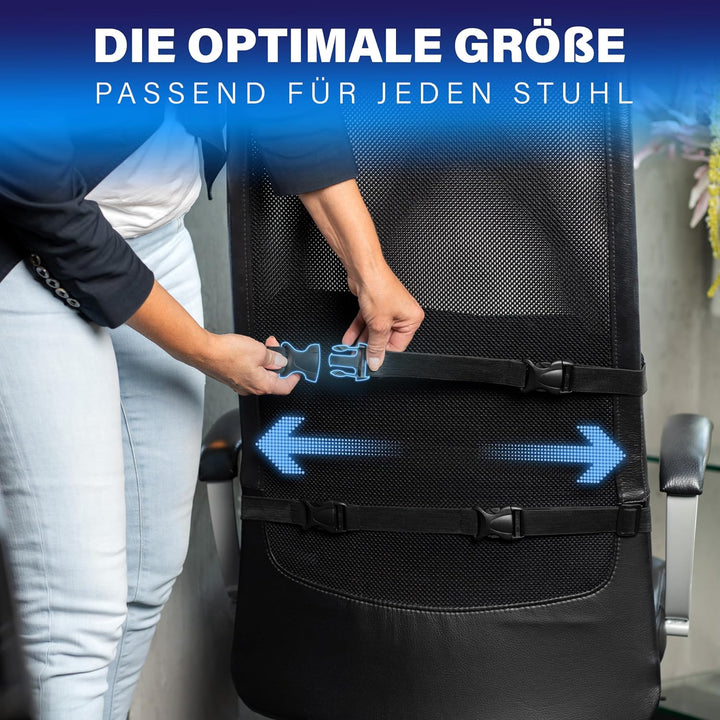 Healthfix® Lendenkissen - Ergonomisches Rückenkissen für Optimale Sitzhaltung | Universell Einsetzba
