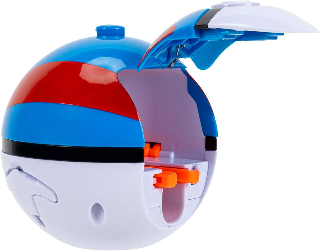 Pokémon PKW4936 Pikachu Battle Spinner Pack | Battle Spinner mit Superball-Launcher