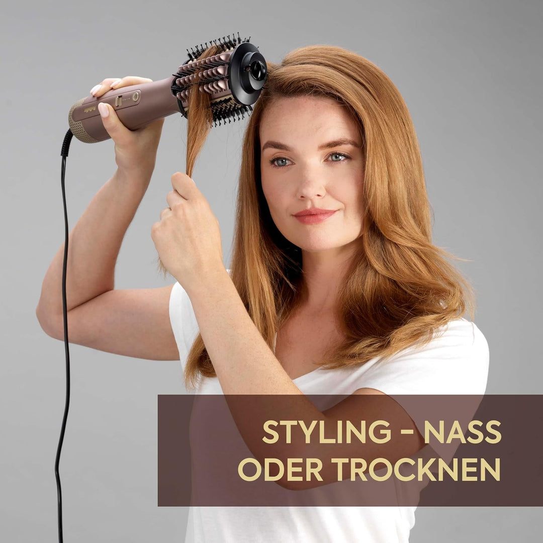 BaByliss Air Power Volume, Warmluftbürste und Heizbürste in einem, Anti-Frizz Ionen Technologie, Lan