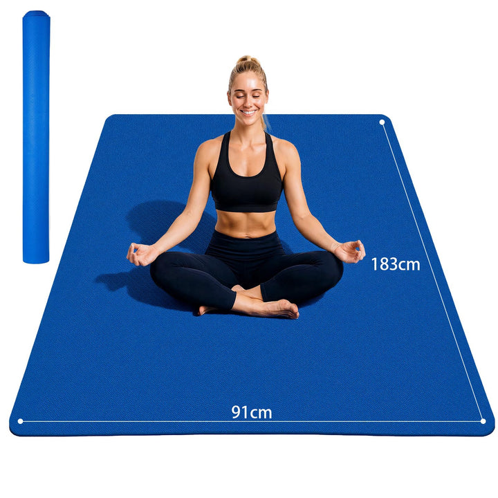 Stepwaver XXL-Fitnessmatte, 183x122 / 213x146 / 243x146cm (6mm) Dicke Trainingsmatte für Heimstudio