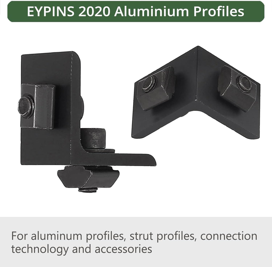EYPINS 10 Stücke Winkelverbinder, Aluprofil 2020, 90 Grad Winkel Klammern L-Form Rechtwinklig Alumin