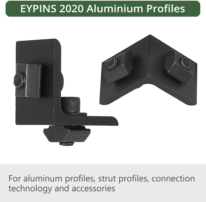 EYPINS 10 Stücke Winkelverbinder, Aluprofil 2020, 90 Grad Winkel Klammern L-Form Rechtwinklig Alumin