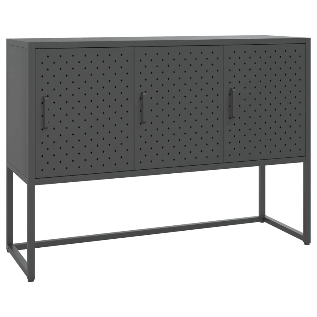 vidaXL Sideboard 3 Türen Kommode Anrichte Beistellschrank Schrank Mehrzweckschrank Standschrank Stah