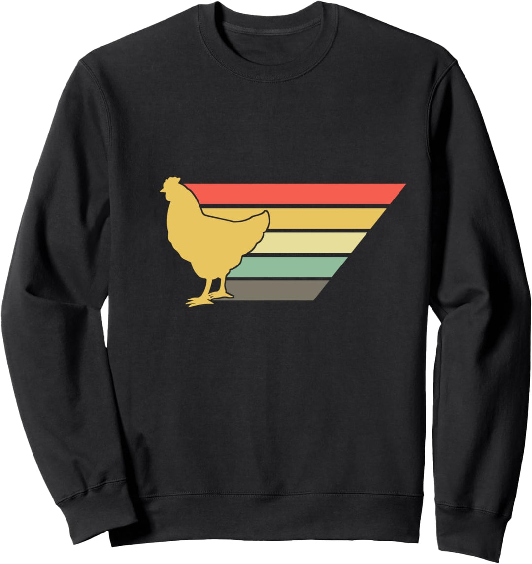 Retro Huhn Geschenk I Landwirt Bauer Hühnerbauer Sweatshirt