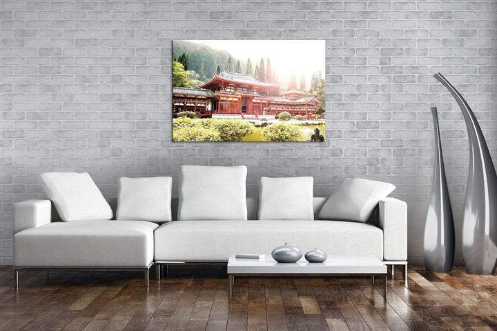 deyoli atemberaubende Tempelanlage in Asien Format: 60x40 als Leinwandbild, Motiv fertig gerahmt auf