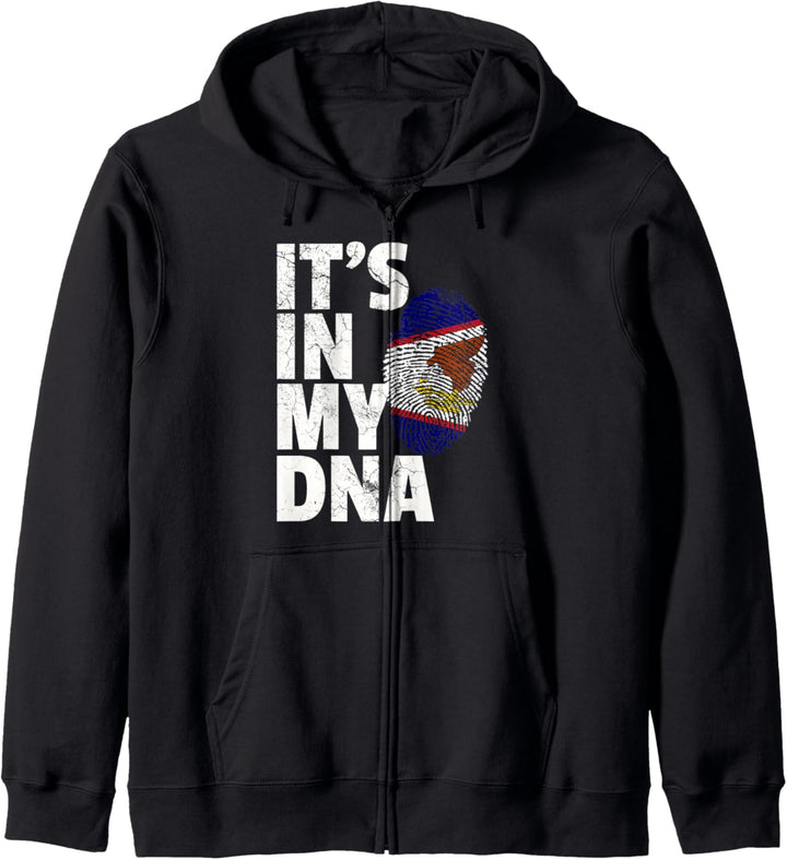 American Samoa Flag It's In My DNA Country Pride Home Kapuzenjacke