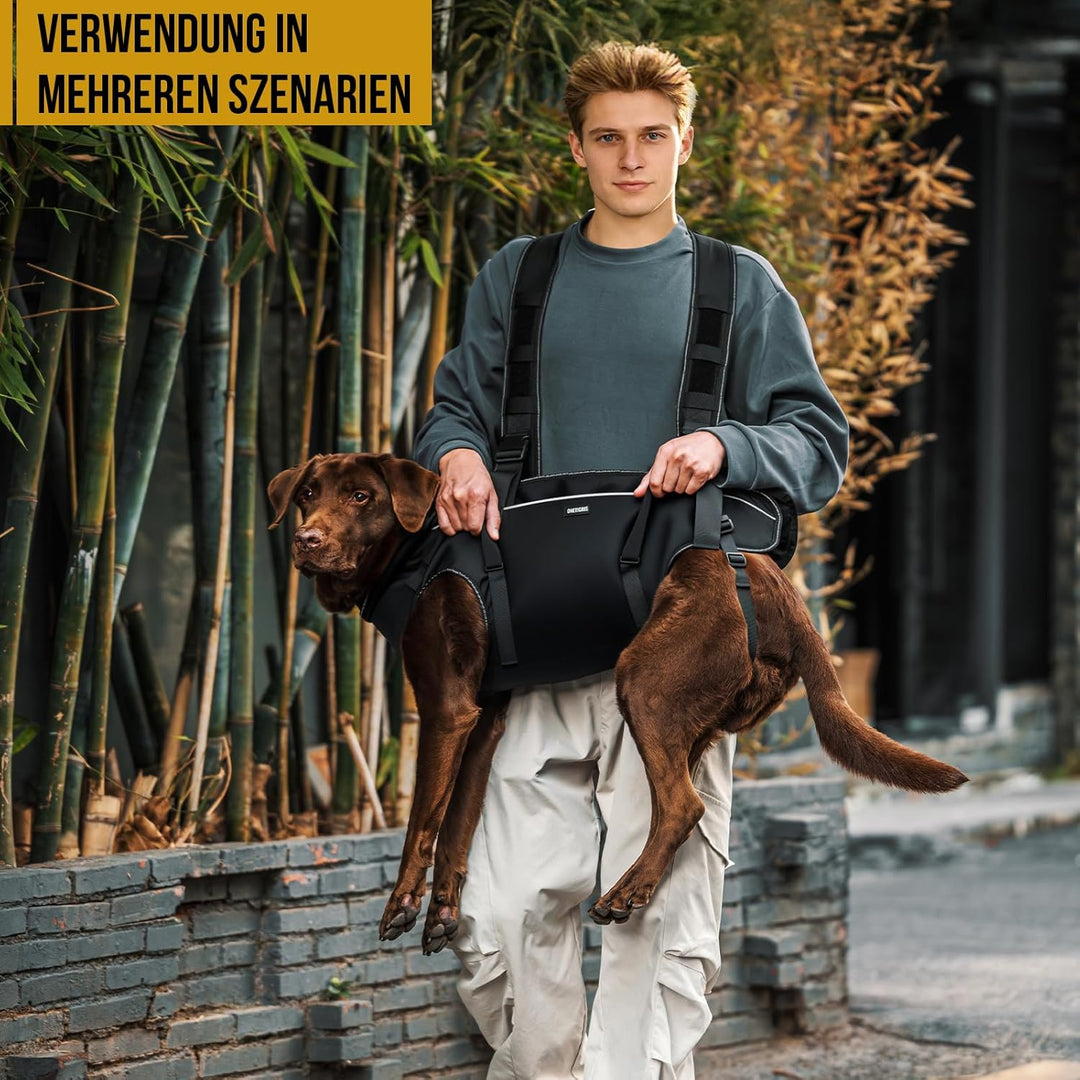 OneTigris Tragegeschirr für Hunde, Support Ridge Outdoor Hundetragehilfe für Wanderungen, Notfälle &