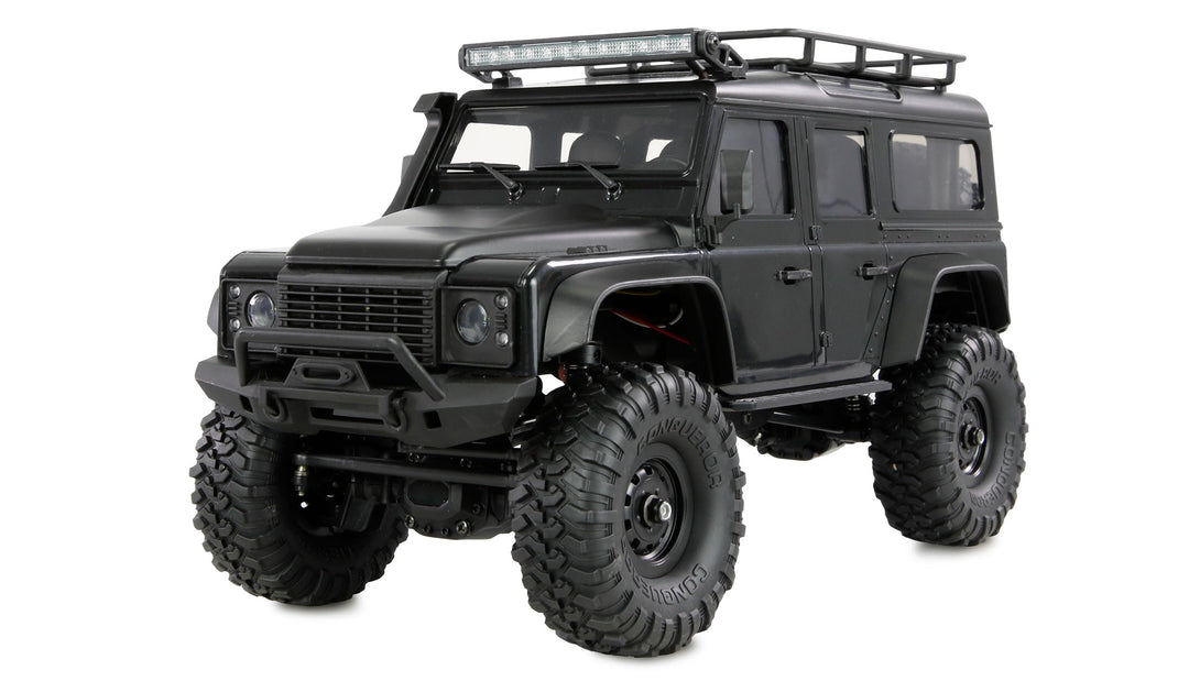 Amewi AMXRock Mini-D90 Scale Crawler 4WD 1:16 RTR schwarz inkl. Fernsteuerung, Akku, Ladekabel