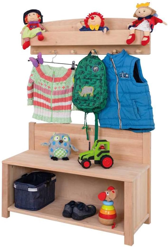 Holzspielzeug Peitz Kinder Wand-Garderobe Mützen-Ablage | Kinderzimmermöbel | Massivholz 8054