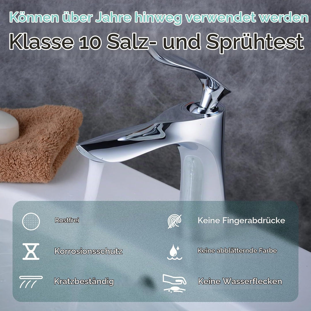 Waschbecken Wasserhahn Einhand Gebürstet Nickel Licht Violett Kupfer Ein Loch Mount Leekayer Chrom,
