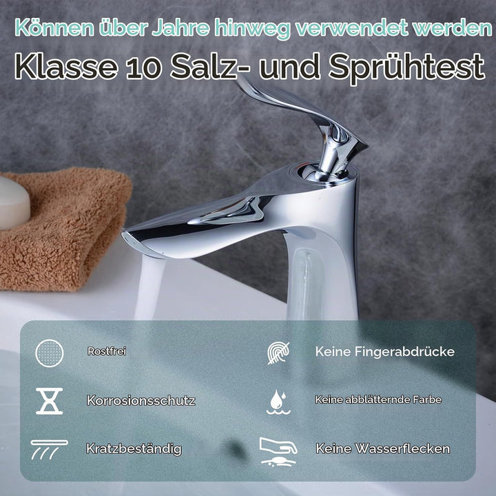 Waschbecken Wasserhahn Einhand Gebürstet Nickel Licht Violett Kupfer Ein Loch Mount Leekayer Chrom,