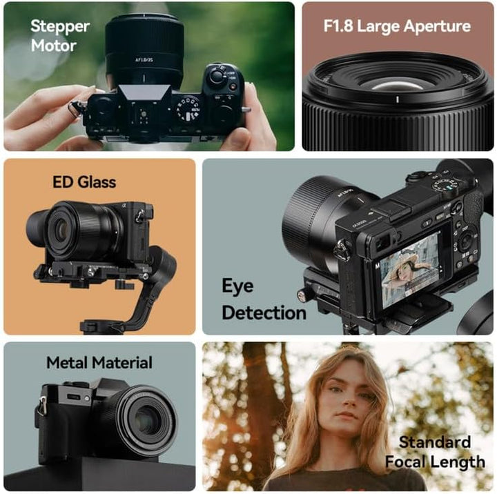 TTArtisan AF 35mm F1.8 Objektiv Autofokus APS-C Rahmen für Fuji X Mount Kameras X-A1 X-A10 X-M1 X-T1