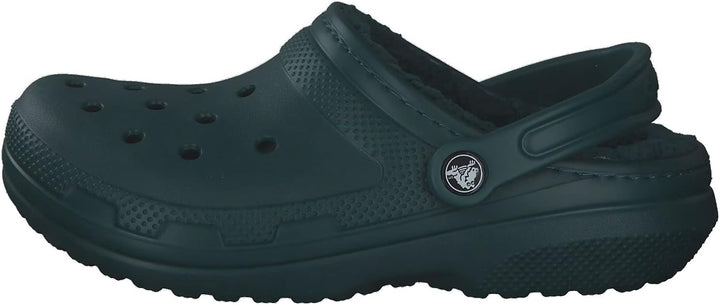 Crocs Unisex Classic Lined Clogs 33/34 EU Evergreen, 33/34 EU Evergreen
