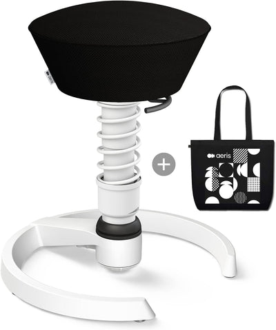 aeris Swopper Air mit Baumwolltasche, Ergonomischer Hocker, Bürohocker höhenverstellbar, Vielseitige