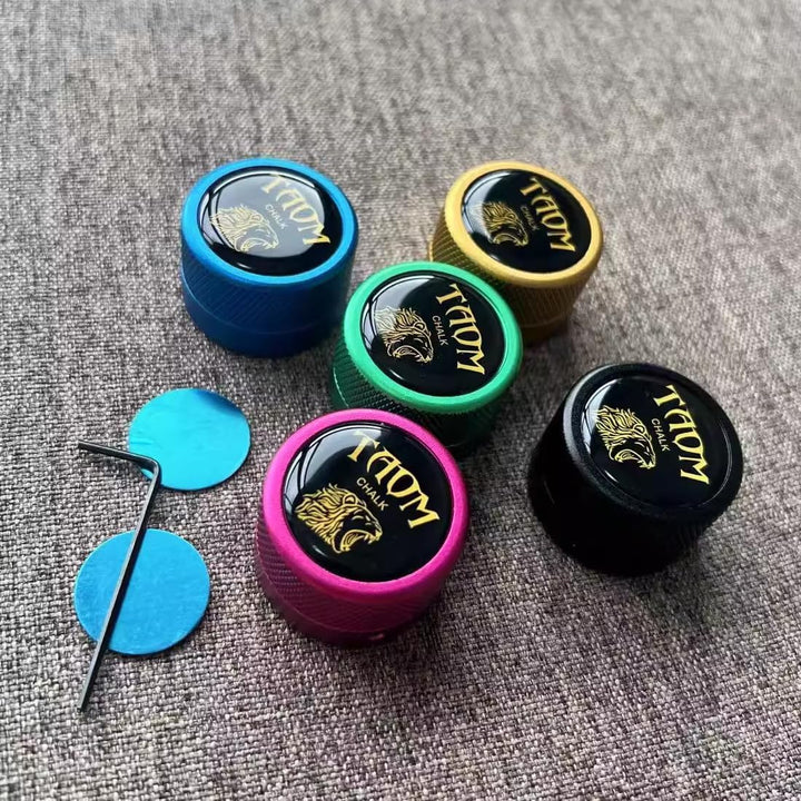 YEUEK TAOM Pool Kreidehalter Runde Form Praktisches Werkzeug Billard Zubehör Magnetische Mini Kreide