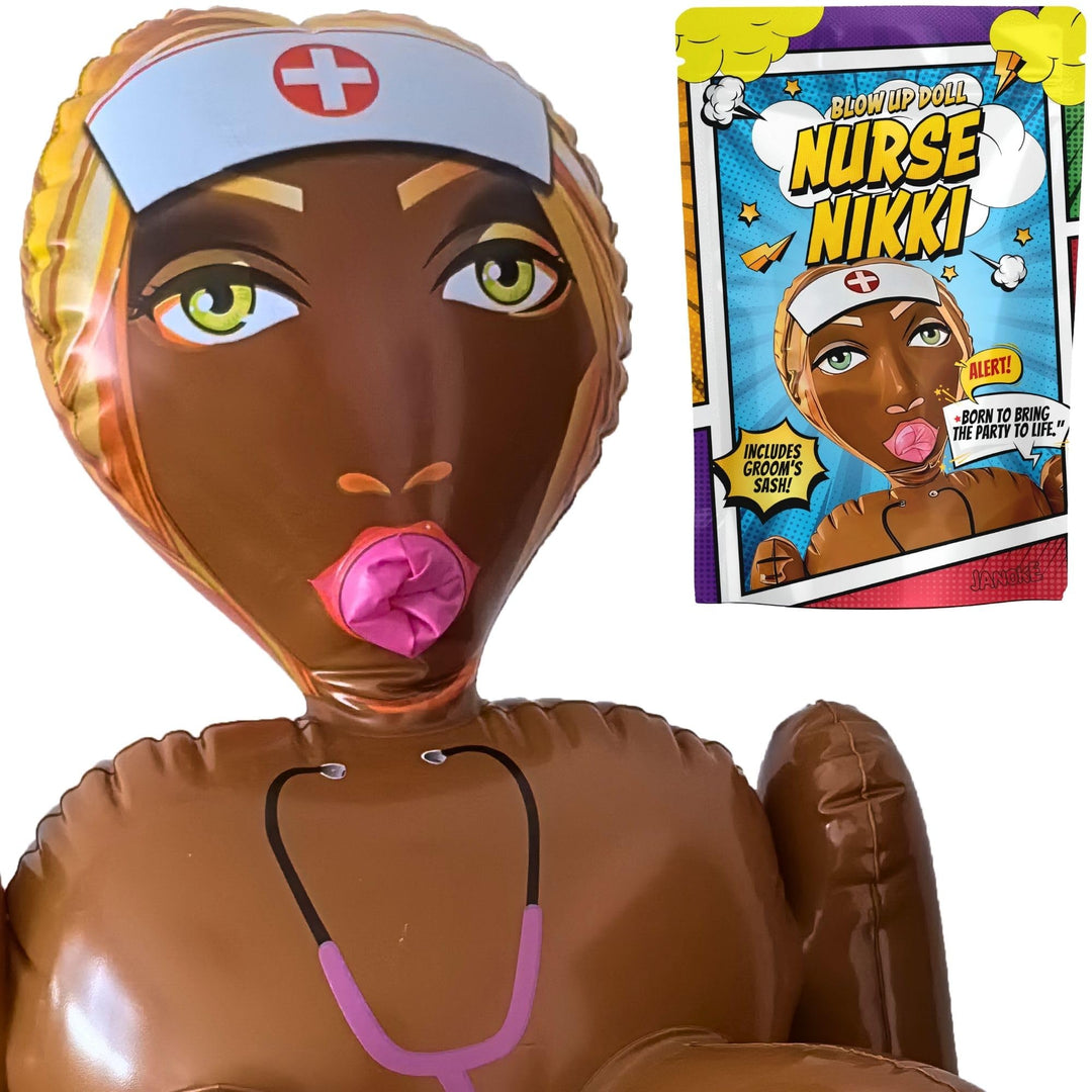 Aufblasbare Gummipuppe für Männer – Lustige Puppe Frau lebensgross 150 cm – JGA Männer Zubehör & Sch