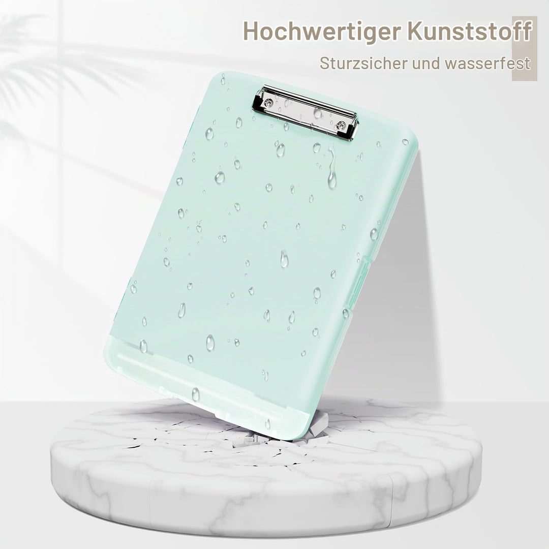 Piasoenc Klemmbrett mit Lagerung, Lagerung Klemmbretter mit Stifthalter und A4 Legal Papier Ordner,