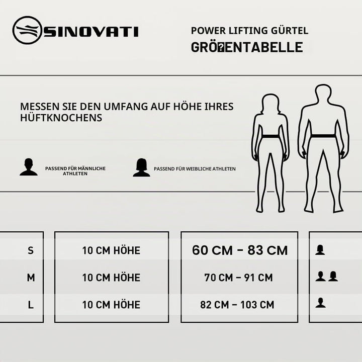 SINOVATI Premium Gewichthebergürtel KDK Gürtel aus Rindsleder mit Schnalle, Weightlifting Lever Belt
