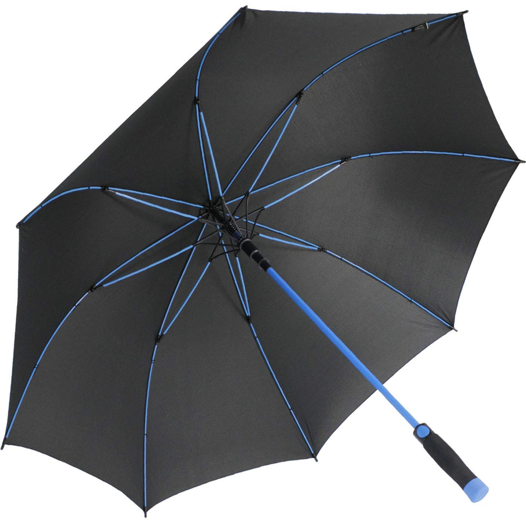 iX-brella XXL Stockschirm Fiberglas Golf Automatik Schwarz Blau, Blau