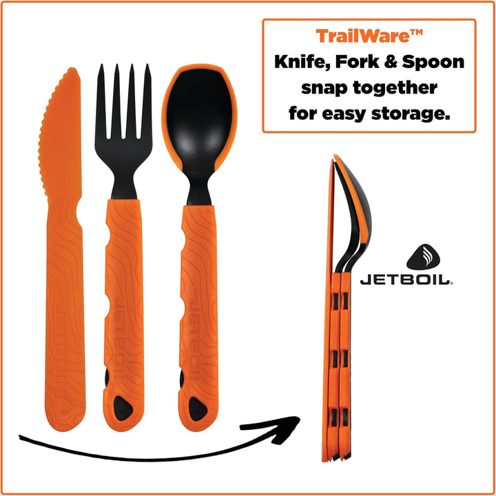 Jetboil Trailware Campingutensilien-Set, Orange/Schwarz, TRLWR