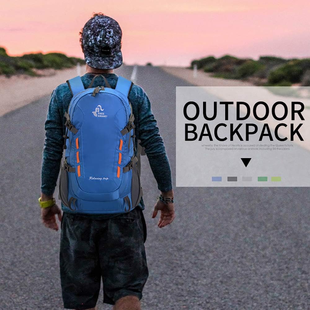 40L Leichter Tagesrucksack Radfahren Wandern Wasserdichter Reiserucksack (Marineblau), Marineblau