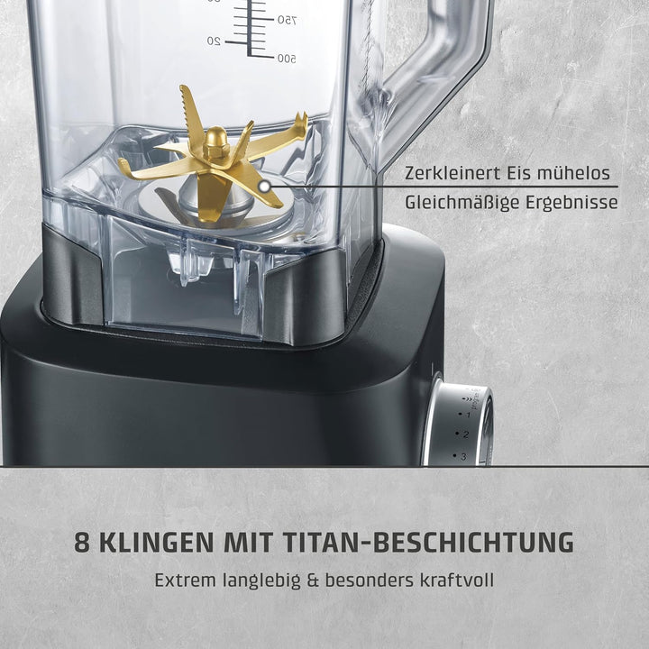 CASO PowerBlender B 2000 - Profi Standmixer, Testurteil: Sehr Gut, 30.000 U/min, bruchsicherer Trita
