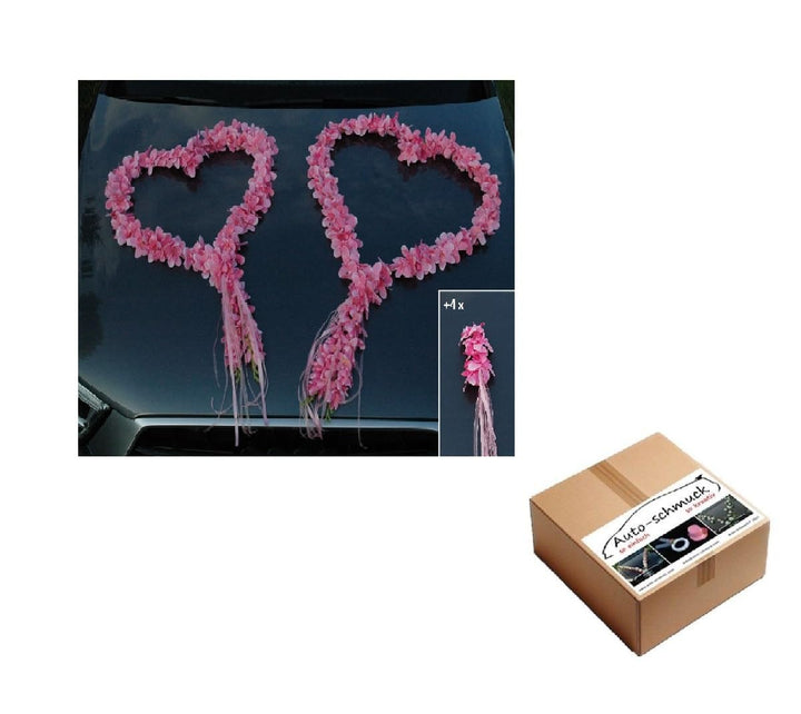 ORCHIDEEN Herzen Braut Paar Rose Deko Dekoration Hochzeit Car Auto Wedding ®Auto-schmuck Deko Girlan