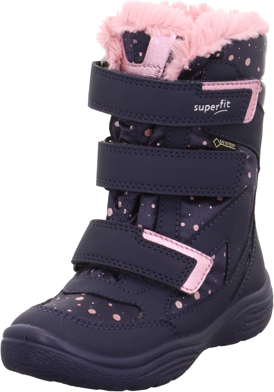 Superfit Mädchen Crystal Schneestiefel 25 EU Blau Rosa 8000 0, 25 EU Blau Rosa 8000 0