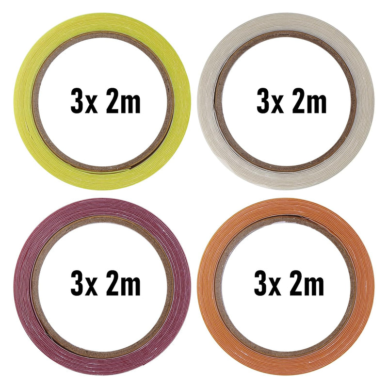 EMOS reflektierendes Klebeband, 12 Stk Reflexband/Reflektorband selbstklebend, 4 Farben, je 2,5cm x