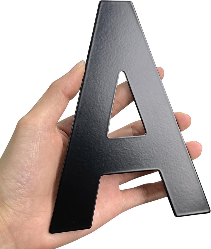 HASWARE 304 Edelstahl Moderne Hausnummer 6 Zoll/15cm Stilvolle Tür Alphabet Plakette für Strasse Hom