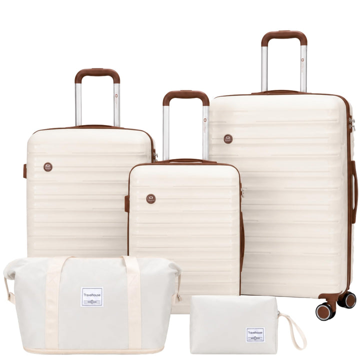 Travelhouse Ascona Kofferset 5-teilig – ABS Hartschale Trolley Set mit 4 Rollen, TSA-Schloss, Reiset