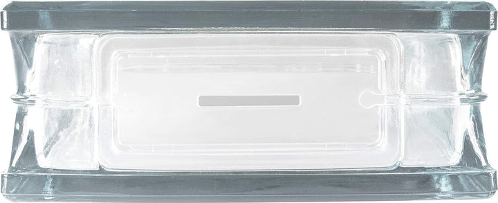 Fuchs Design Deko Glasbaustein Wolke mit Öffnung und Münzschlitz 19,8x19,8x8 cm, 5 Stück Klar | Wolk