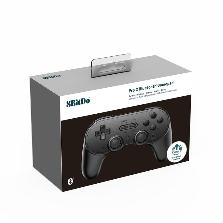 8Bitdo Pro 2 Bluetooth Controller for Switch, Hall Effect Joystick Update, Wireless Gaming Controlle