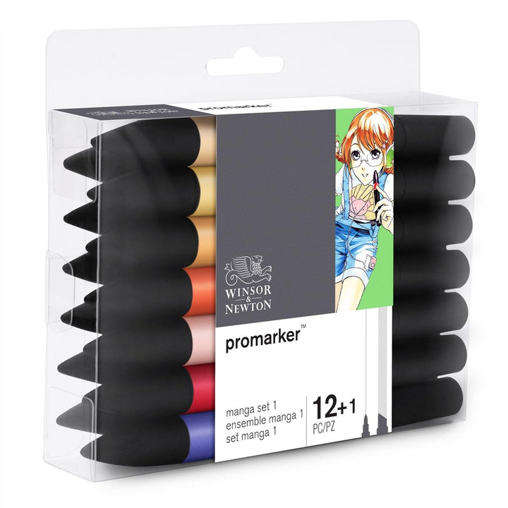 Winsor &amp; Newton 0290139 ProMarker, Professioneller Layoutmarker - 2 Spitzen, fein und breit für Zeic