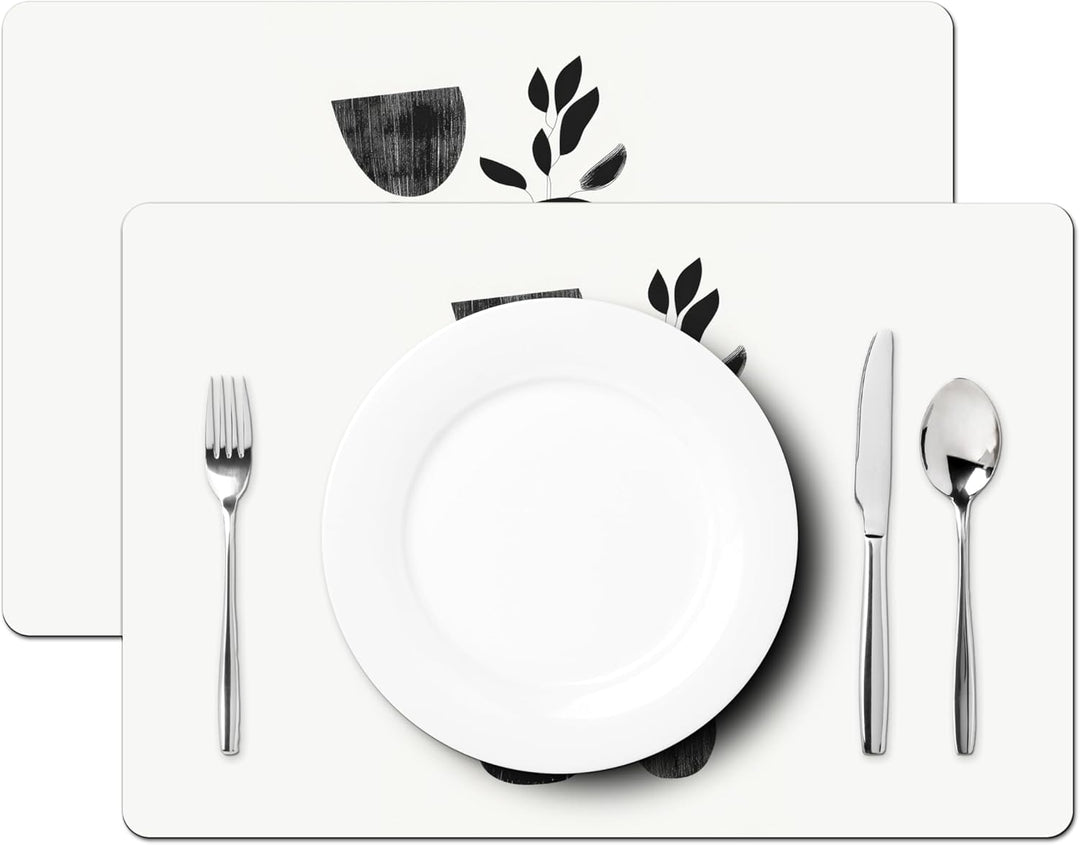 KitchenYeah© Platzsets Abwaschbar 6-Teilig 45x30 cm Tischsets Platzdeckchen rutschfeste Platzset Unt