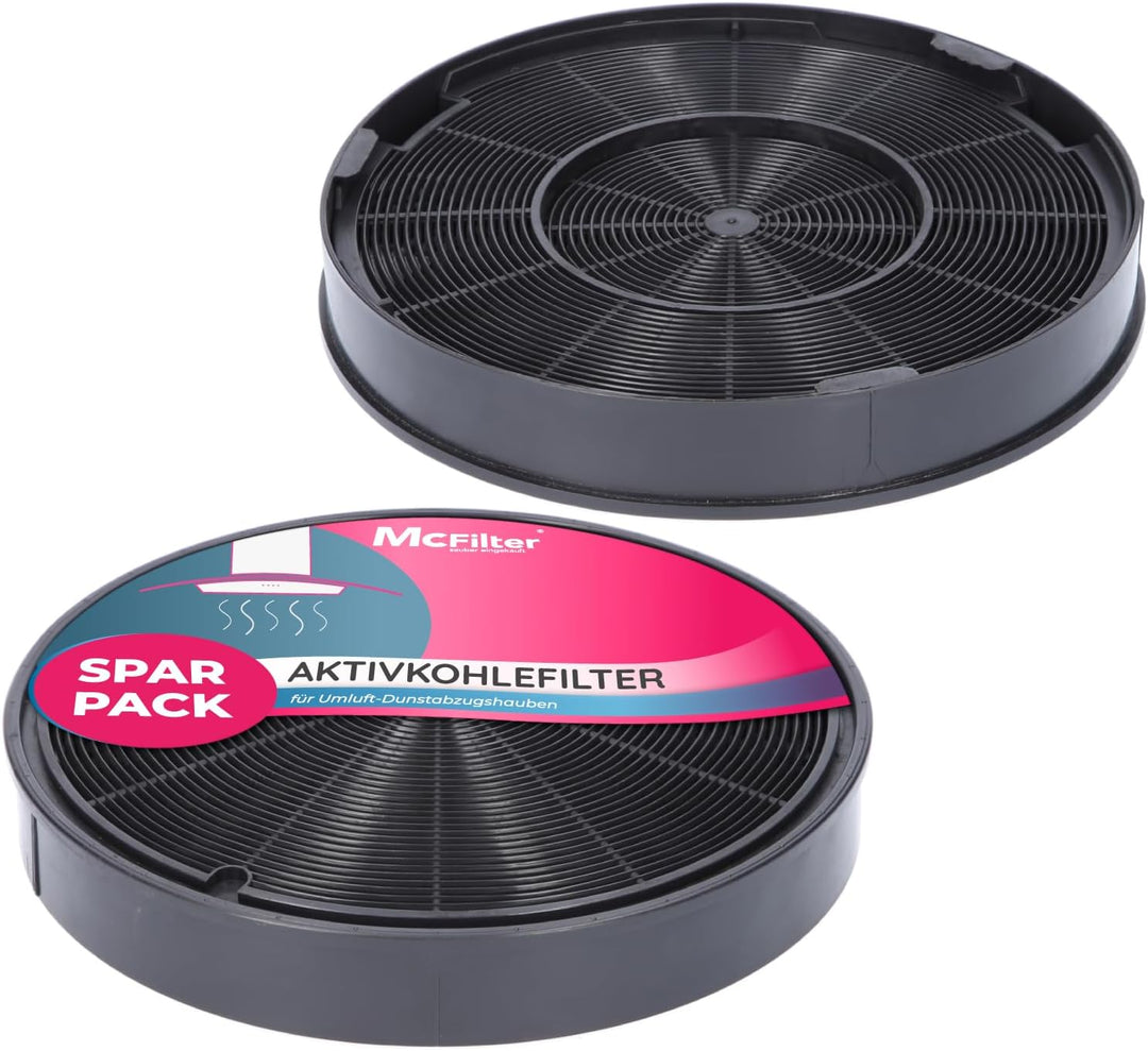 2x Aktivkohlefilter Ø 200mm, EFF62, 2er Set für Dunstabzugshaube geeignet für Kohlefilter Franke 112
