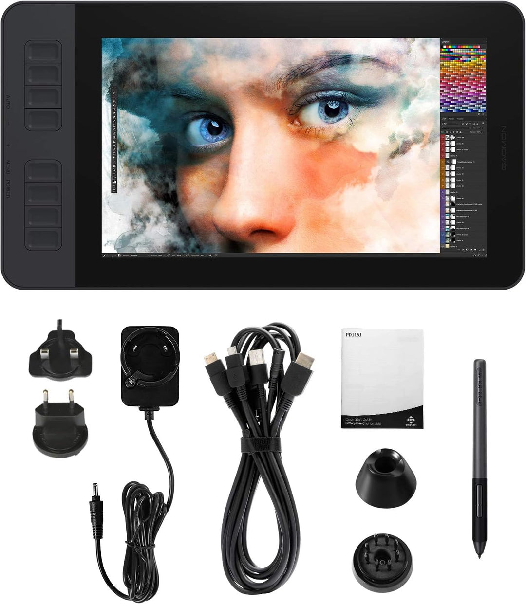 GAOMON PD1161 11,6 Zoll IPS Grafik Stift Display mit 8 Tasten und 8192 Druckstufe Stift für Zeichnen