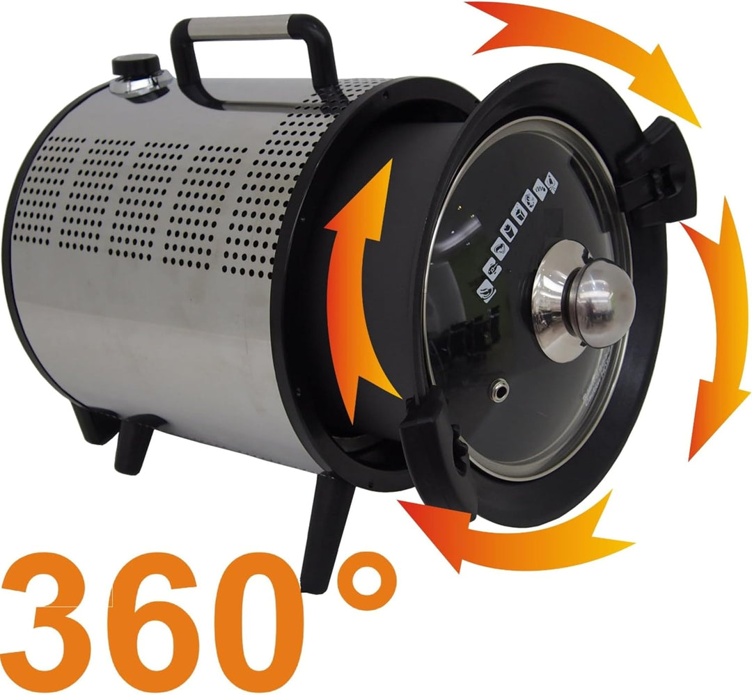 Syntrox 5 l Kleiner Mini Backofen Rotierend Satale | Miniofen | Selbstdrehend, Edelstahl, 690 Watt,