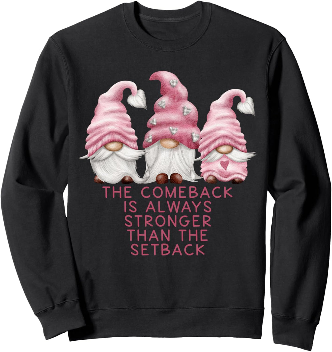 rosa Gnom Brustkrebs Gnom Sweatshirt