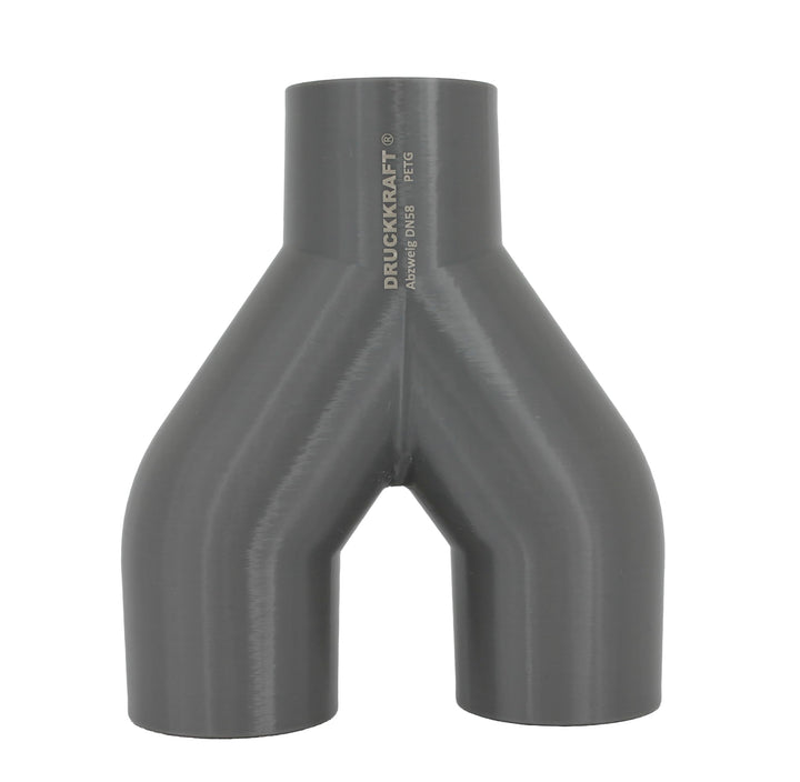 DRUCKKRAFT Y-Verteiler DN58 auf 2× DN58 | 2-Wege Rohrverteiler für Werkstatt Absaugung | Industriest