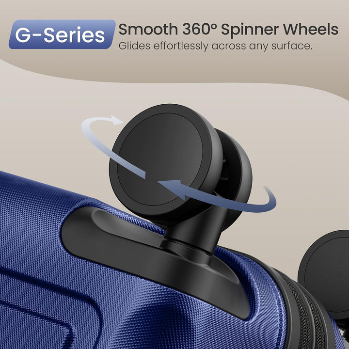 SHOWKOO Kofferset 3 Teilig Hartschale Leicht ABS+PC Erweiterbar Reisekoffer Haltbar Trolley Handgepä