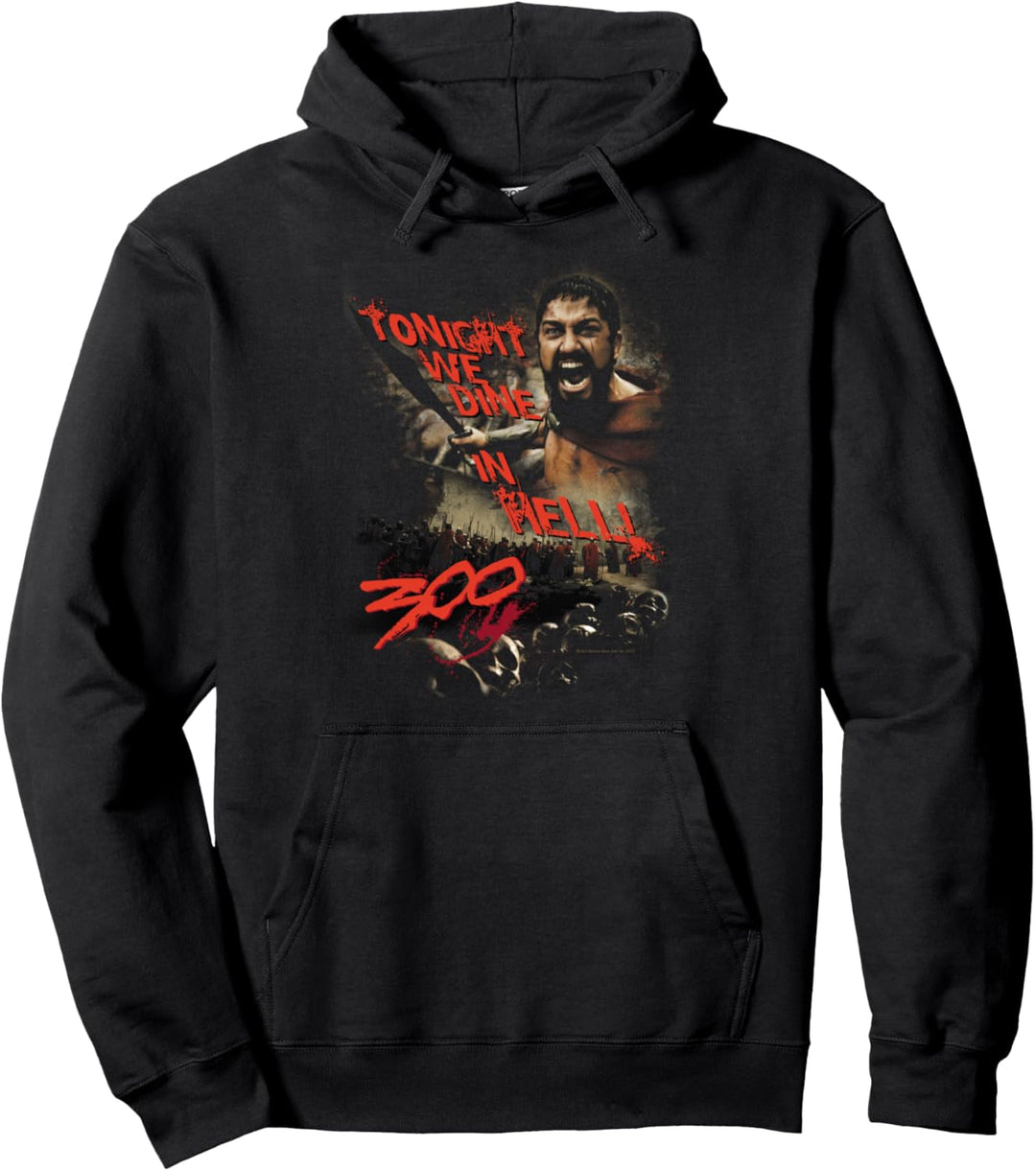 300 Movie Dine in Hell Pullover Hoodie